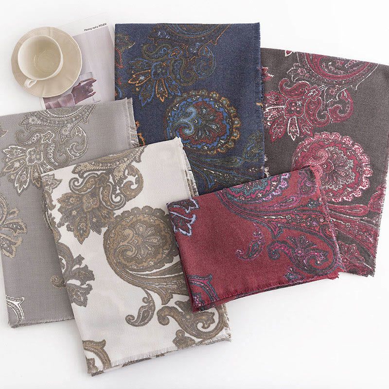 Buddha Stones Tybetańskie Paisley Prints Szal Jesień Zima Miękki Ciepły Szalik Otulacz