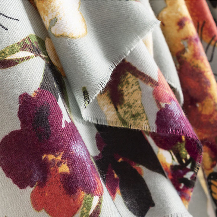 Buddha Stones Tybetański Kolorowy Motyl Kwiatowy Nadruk Szal Jesień Zima Miękki Ciepły Szalik Otulacz - image 7