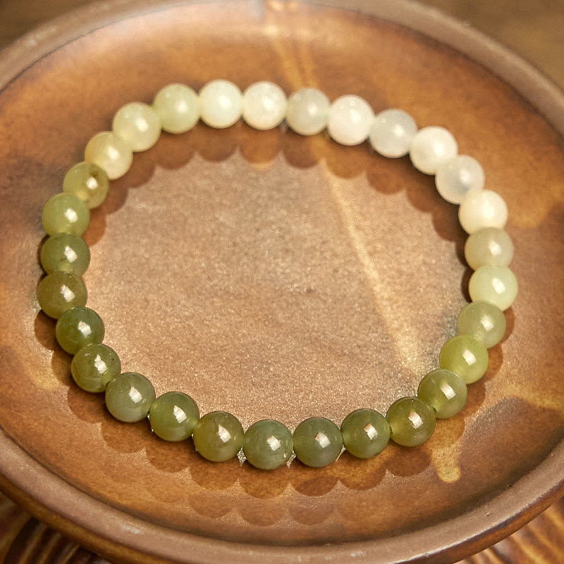 Bransoletka z Buddha Stones Hetian Jade Gradient Color Abundance