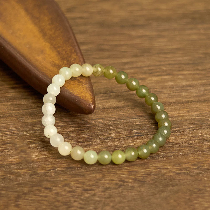Bransoletka z Buddha Stones Hetian Jade Gradient Color Abundance