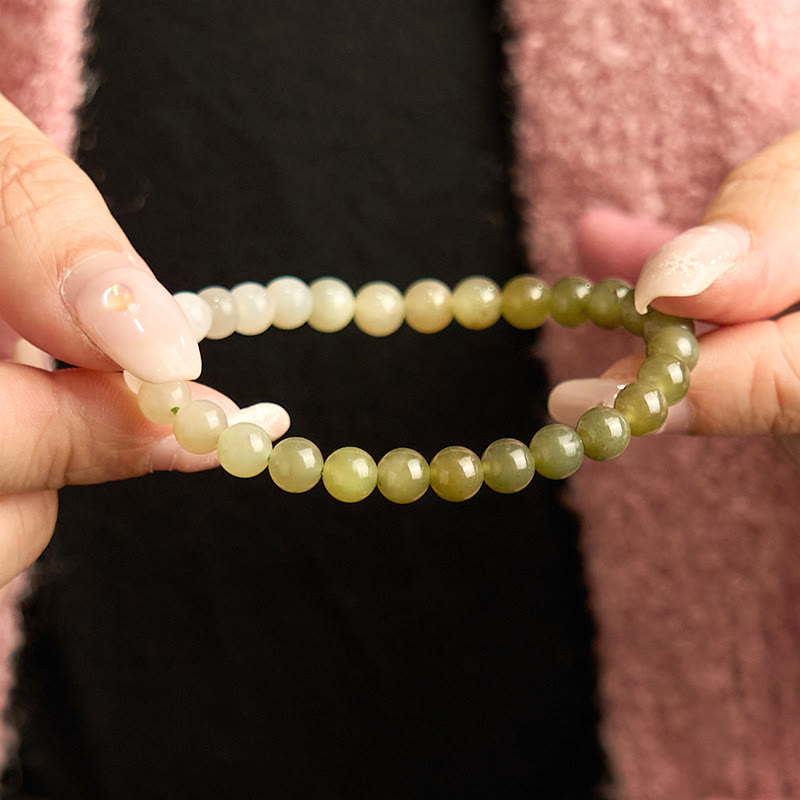 Bransoletka z Buddha Stones Hetian Jade Gradient Color Abundance