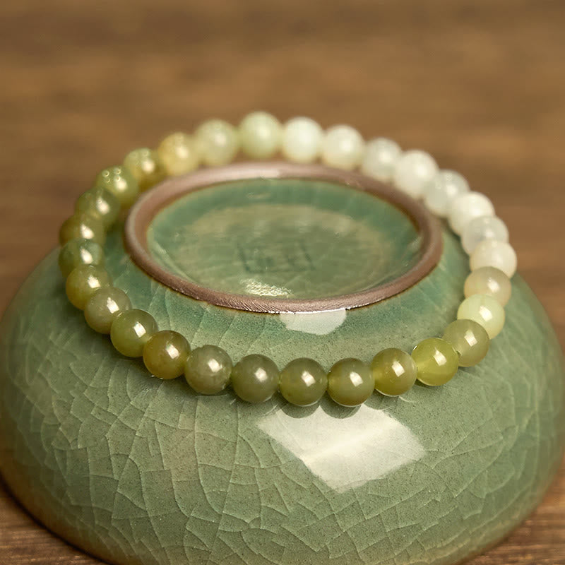 Bransoletka z Buddha Stones Hetian Jade Gradient Color Abundance