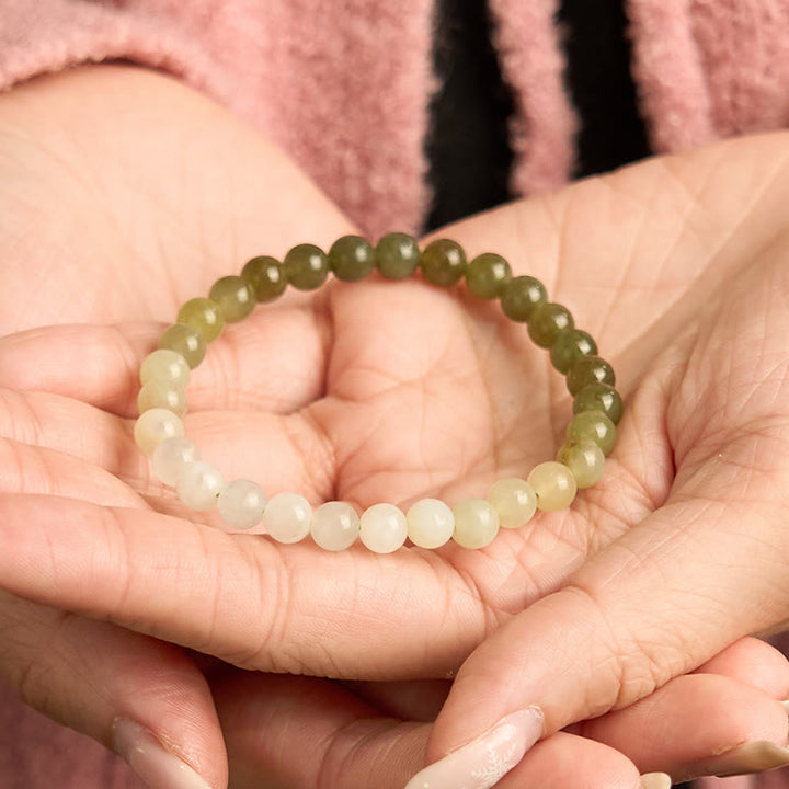 Bransoletka z Buddha Stones Hetian Jade Gradient Color Abundance