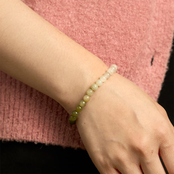 Bransoletka z Buddha Stones Hetian Jade Gradient Color Abundance