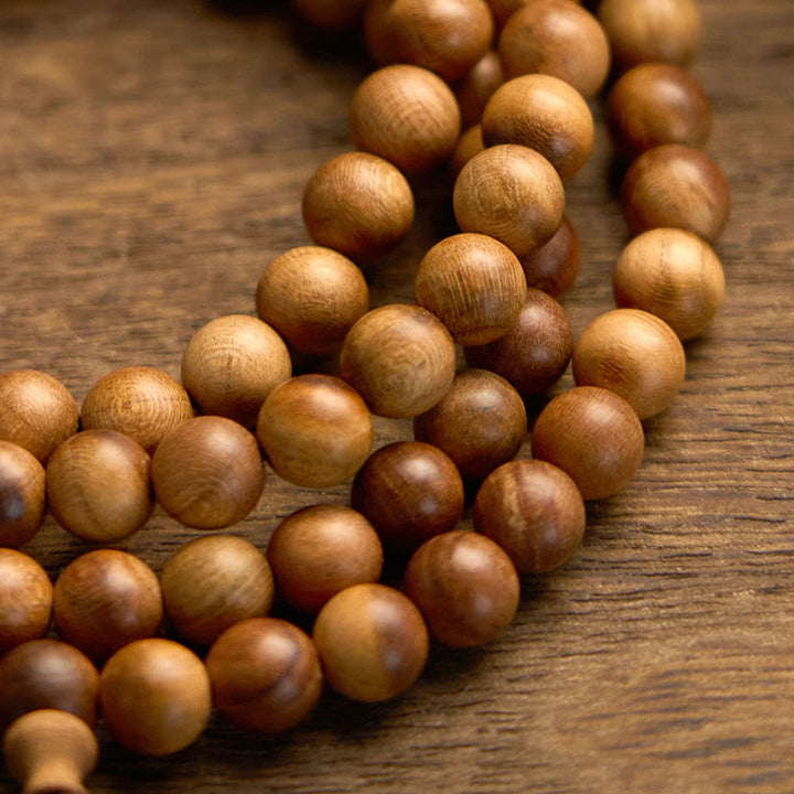 Buddha Stones 108 Mala Beads Lightning Strike Peach Wood Hand Polishing Protection Bransoletka