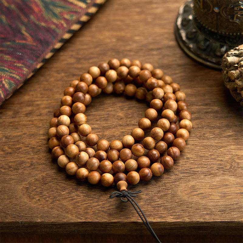 Buddha Stones 108 Mala Beads Lightning Strike Peach Wood Hand Polishing Protection Bransoletka
