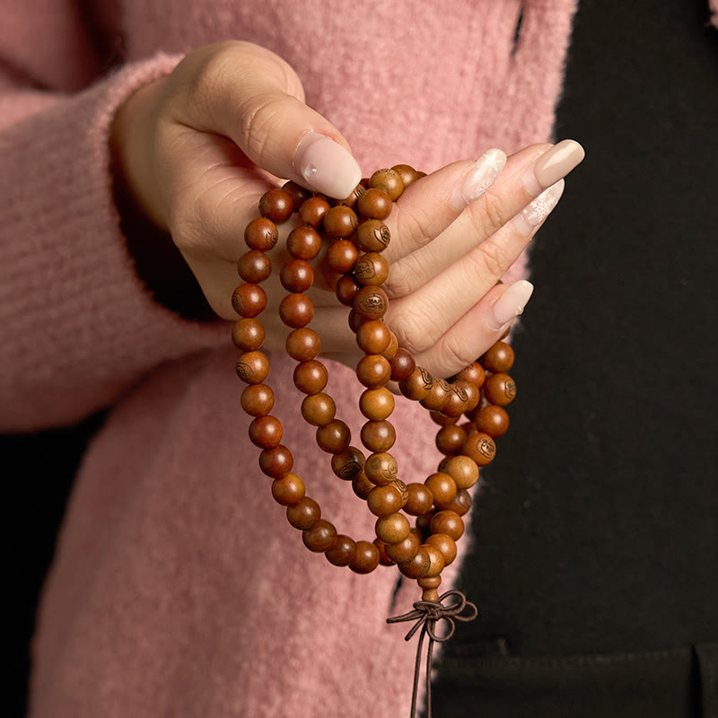 Buddha Stones 108 Koraliki Mala Uderzony Piorunem Jujube Drewno Złota Bransoletka Ochronna Mantra Światła