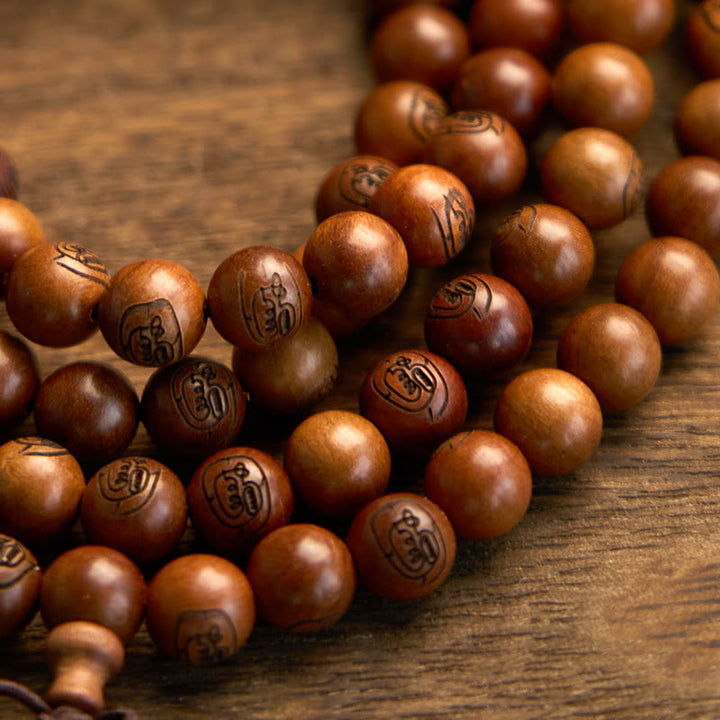 Buddha Stones 108 Koraliki Mala Uderzony Piorunem Jujube Drewno Złota Bransoletka Ochronna Mantra Światła