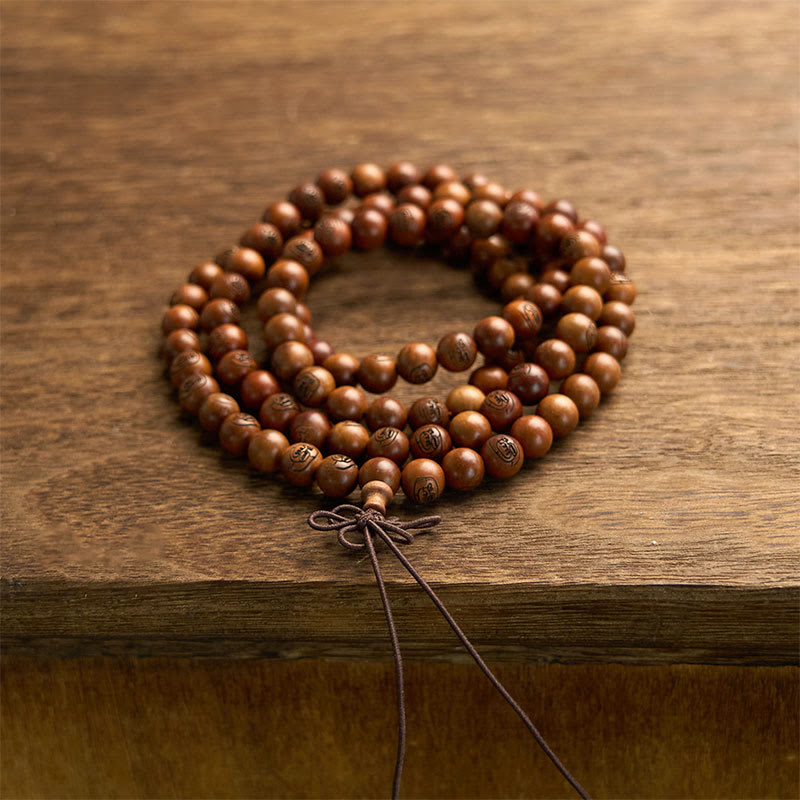 Buddha Stones 108 Koraliki Mala Uderzony Piorunem Jujube Drewno Złota Bransoletka Ochronna Mantra Światła