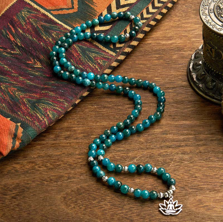 Buddha Stones 108 Koraliki Mala Koraliki Apatytowe Om Drzewo Życia Bransoletka Buddy Lotosu