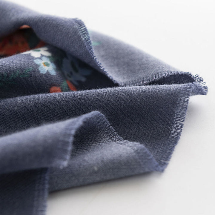 Buddha Stones Tybetański Wielokwiatowy Wzór Róży Wzór Szal Jesień Zima Przytulny Ciepły Szalik Otulacz - image 9