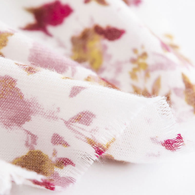 Buddha Stones Tybetańskie Kwiaty Spadające Liście Nadruk Szal Jesień Zima Przytulny Ciepły Podróżny Szalik Otulacz - image 9