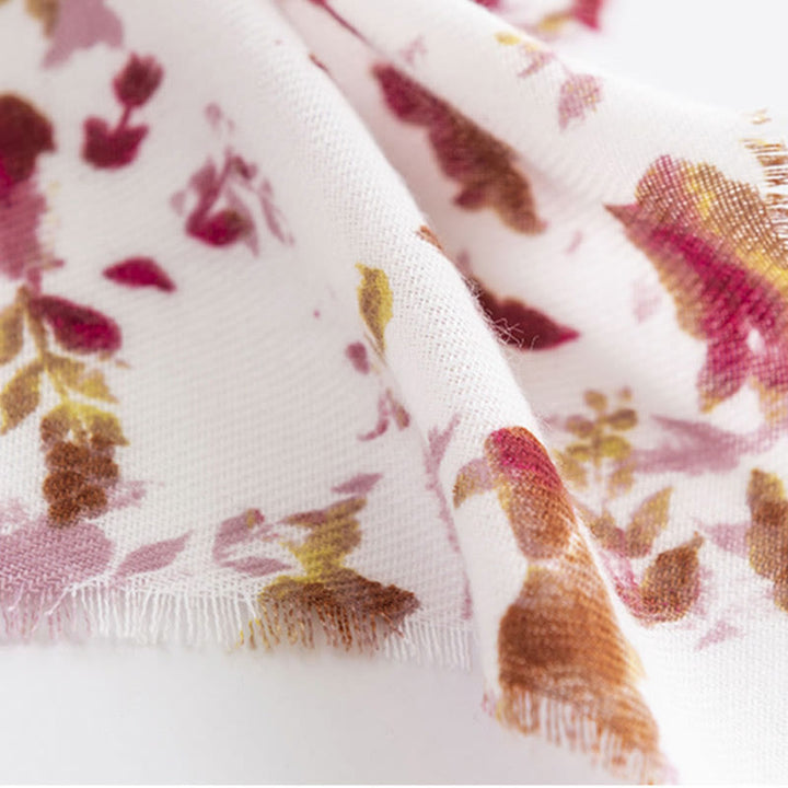 Buddha Stones Tybetańskie Kwiaty Spadające Liście Nadruk Szal Jesień Zima Przytulny Ciepły Podróżny Szalik Otulacz - image 8