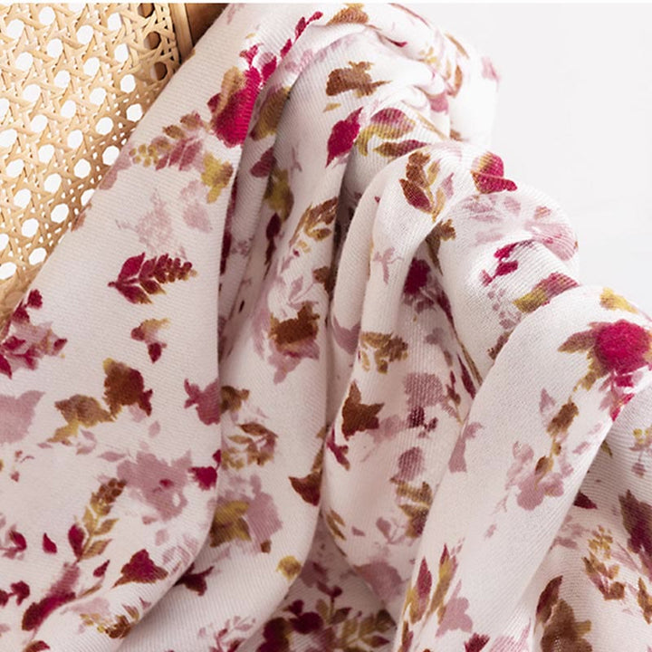 Buddha Stones Tybetańskie Kwiaty Spadające Liście Nadruk Szal Jesień Zima Przytulny Ciepły Podróżny Szalik Otulacz - image 5