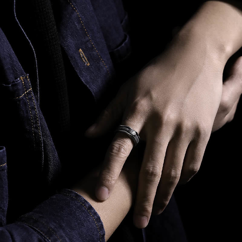 Buddha Stones 999 Srebrny Pierścień Ochronny W Kształcie Węża Rok Węża - image 16