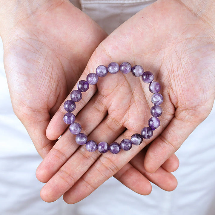 Bransoletka z Buddha Stones Keep Calm Purple Series Healing Love