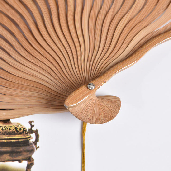 Kamienie Buddha Stones Pomyślne Chmury Jednolity Kolor Gradient Ręczny Bawełniany Lniany Tkanina Bambusowy Składany Wentylator