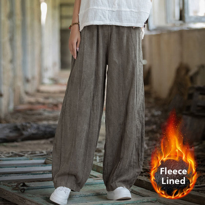 Buddha Stones Retro Tie Dye Harem Pants Casualowe damskie spodnie do jogi z kieszeniami - DarkKhaki (wersja z podszewką z polaru) - US6, UK/AU10, EU38 (L)  - image 62