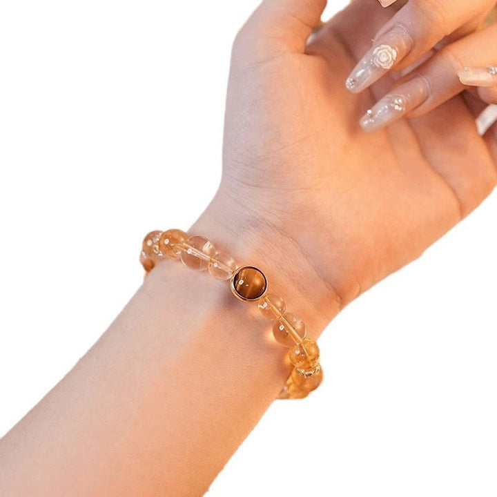 Bransoletka Buddha Stones Topaz Cytryn Tygrysie Oko Zakiram Bogini Bogactwa