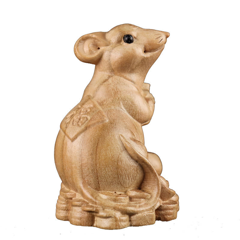 Buddha Stones Rok Węża Chiński Zodiak Fu Charakter Brzoskwiniowy Drewno Dom Posąg Dekoracja - image 8