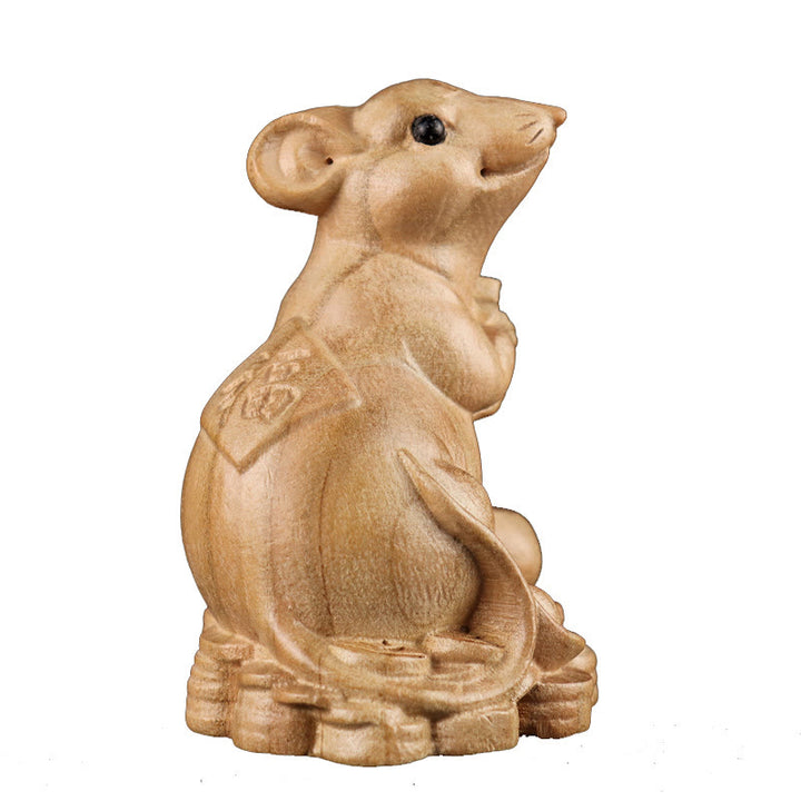 Buddha Stones Rok Węża Chiński Zodiak Fu Charakter Brzoskwiniowy Drewno Dom Posąg Dekoracja - image 8