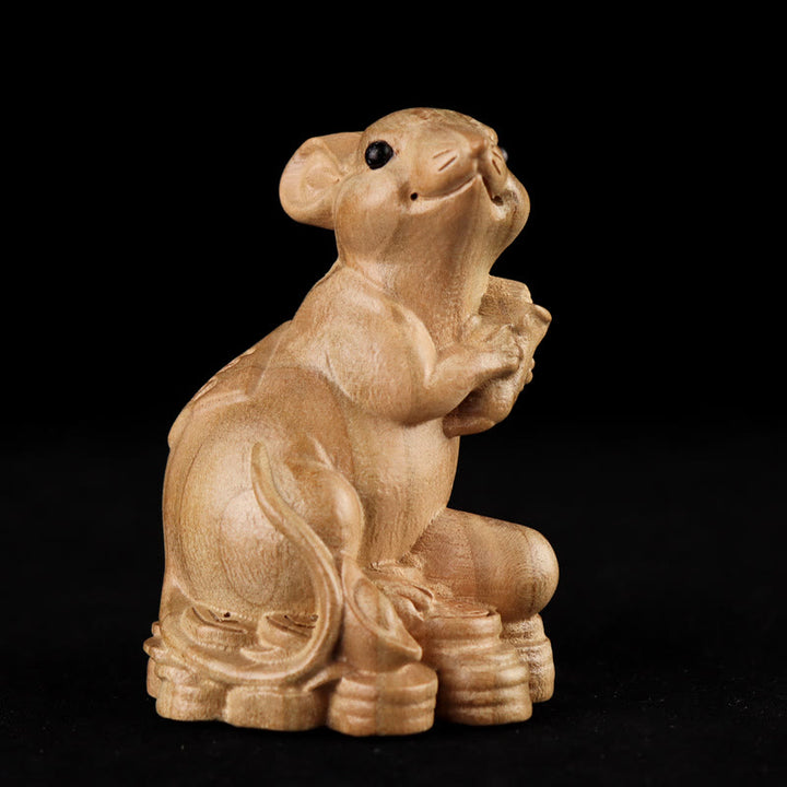 Buddha Stones Rok Węża Chiński Zodiak Fu Charakter Brzoskwiniowy Drewno Dom Posąg Dekoracja - image 7