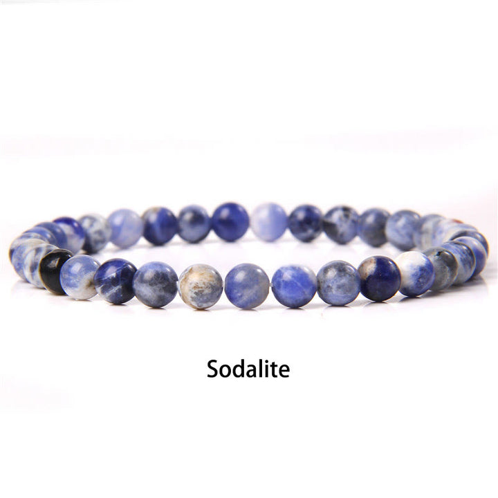 Buddha Stones 6mm Różnorodne Kamienne Kryształy Czarny Brokat Kamień Czerwone Koraliki Tygrysie Oko Bransoletka Ochronna