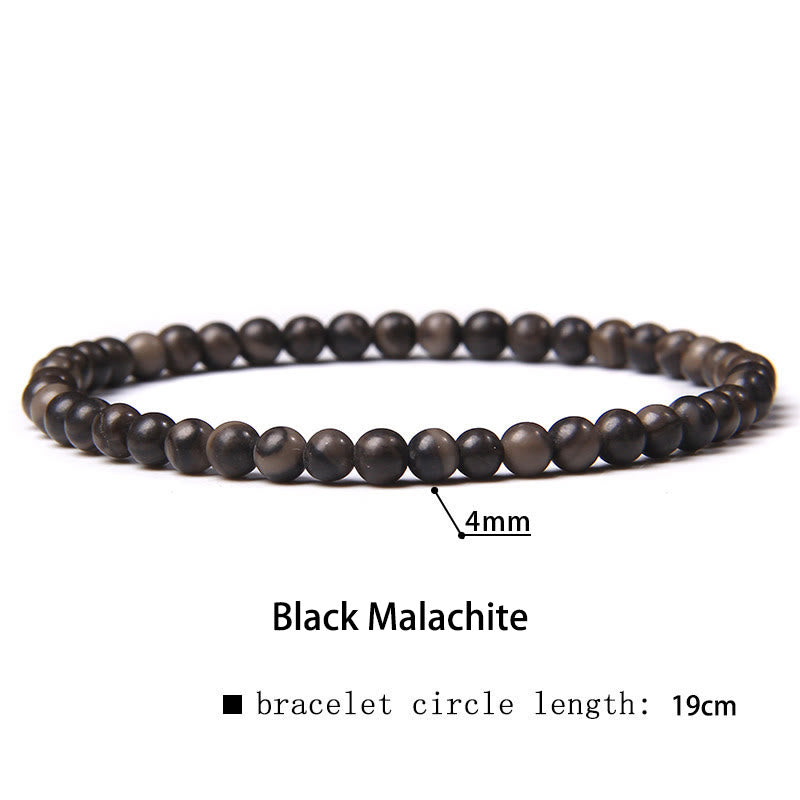 Buddha Stones 4mm Różnorodne Kamienne Kryształowe Mini Koraliki Bransoletka Uzdrawiająca
