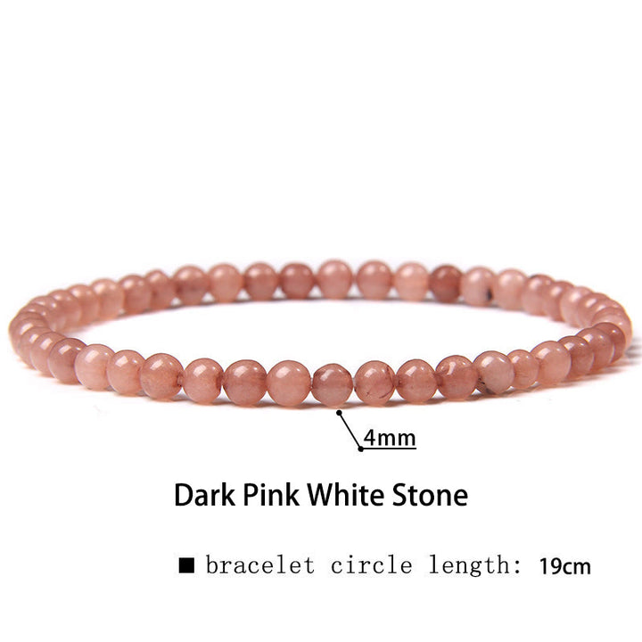 Buddha Stones 4mm Różnorodne Kamienne Kryształowe Mini Koraliki Bransoletka Uzdrawiająca