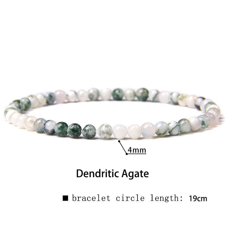 Buddha Stones 4mm Różnorodne Kamienne Kryształowe Mini Koraliki Bransoletka Uzdrawiająca