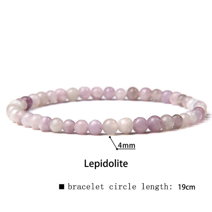 Buddha Stones 4mm Różnorodne Kamienne Kryształowe Mini Koraliki Bransoletka Uzdrawiająca