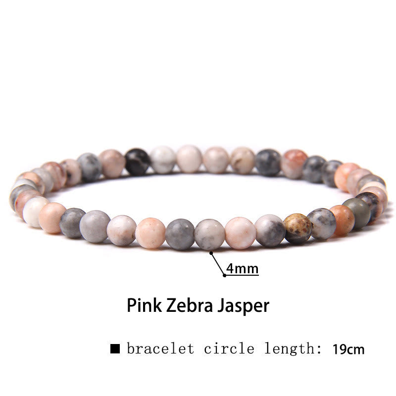 Buddha Stones 4mm Różnorodne Kamienne Kryształowe Mini Koraliki Bransoletka Uzdrawiająca