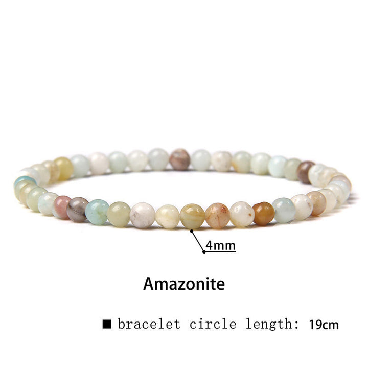 Buddha Stones 4mm Różnorodne Kamienne Kryształowe Mini Koraliki Bransoletka Uzdrawiająca