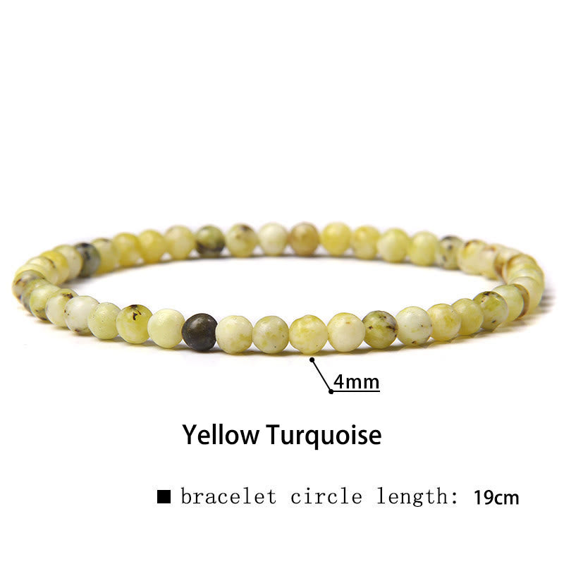 Buddha Stones 4mm Różnorodne Kamienne Kryształowe Mini Koraliki Bransoletka Uzdrawiająca