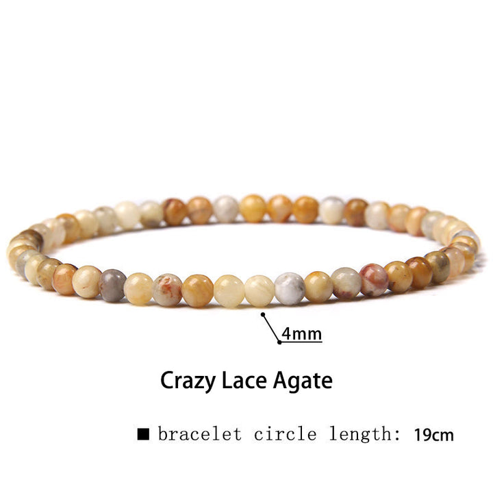 Buddha Stones 4mm Różnorodne Kamienne Kryształowe Mini Koraliki Bransoletka Uzdrawiająca