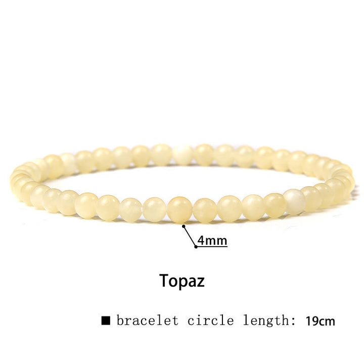 Buddha Stones 4mm Różnorodne Kamienne Kryształowe Mini Koraliki Bransoletka Uzdrawiająca