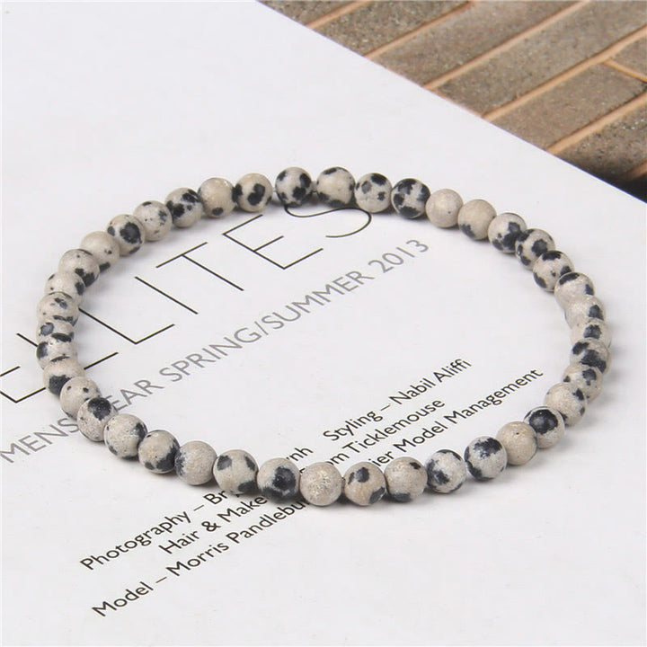 Buddha Stones 4mm Różnorodne Kamienne Kryształowe Mini Koraliki Bransoletka Uzdrawiająca