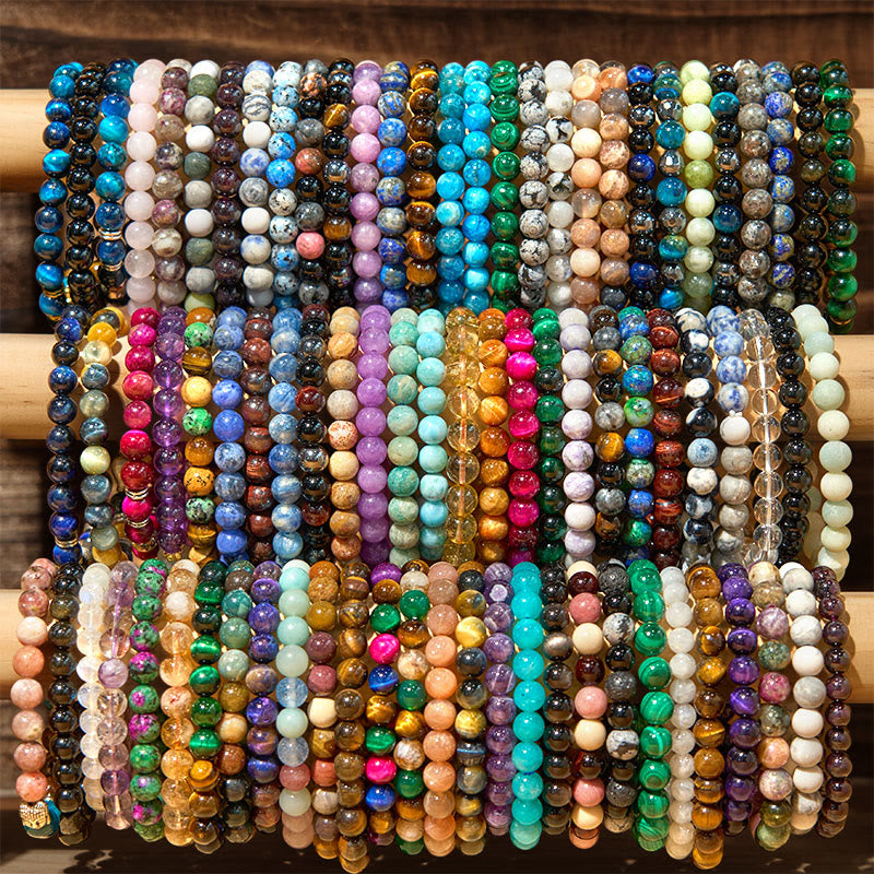 Bransoletka uspokajająca z kamieniem Buddy, różnymi kryształami, malachitem, lazurytem, ​​lapis lazuli i hemimorfitem - image 0