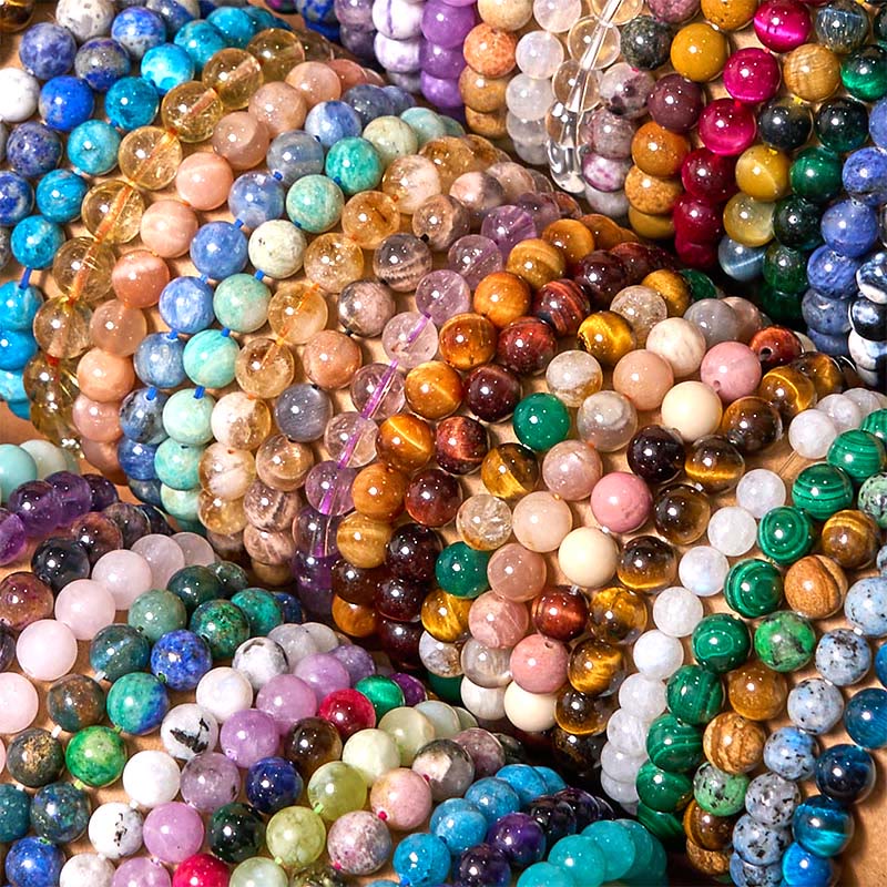 Bransoletka uspokajająca z kamieniem Buddy, różnymi kryształami, malachitem, lazurytem, ​​lapis lazuli i hemimorfitem - image 1