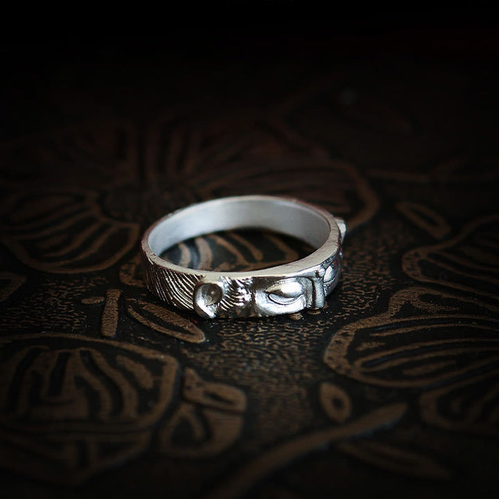 Pierścionek ochronny Buddy z Buddha Stones Buddy ze srebra próby 999 - image 7