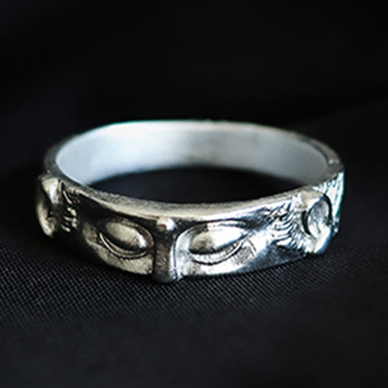 Pierścionek ochronny Buddy z Buddha Stones Buddy ze srebra próby 999 - image 1