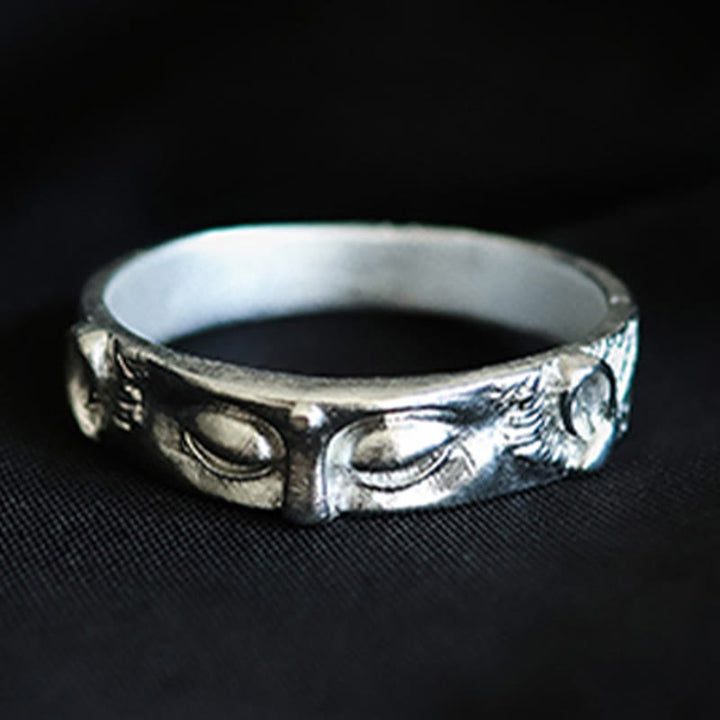 Pierścionek ochronny Buddy z Buddha Stones Buddy ze srebra próby 999 - image 1