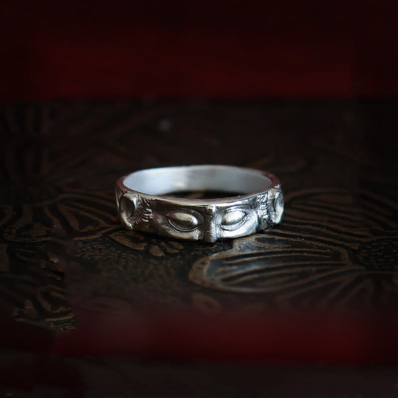 Pierścionek ochronny Buddy z Buddha Stones Buddy ze srebra próby 999 - Srebro próby 999 - US11 - image 0