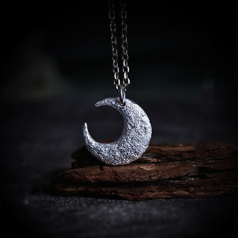 Naszyjnik z wisiorkiem Moon Balance z Buddha Stones 999 - Łańcuszek ze srebra próby 999 i stali tytanowej - image 0