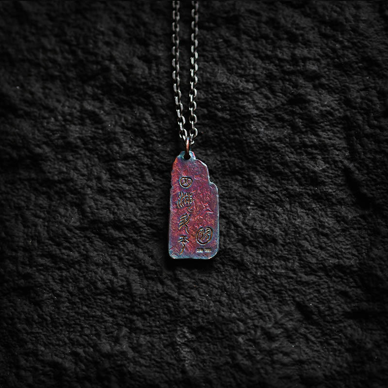 Buddha Stones 999 Srebro Sterlingowe 24k Złoto Fale Słoneczne Naszyjnik Wisiorek Równowaga