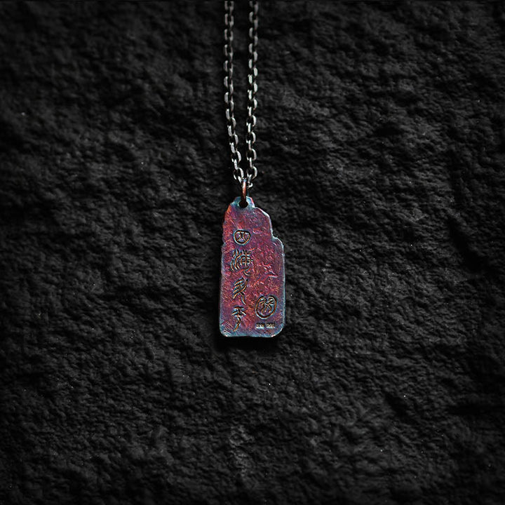 Buddha Stones 999 Srebro Sterlingowe 24k Złoto Fale Słoneczne Naszyjnik Wisiorek Równowaga