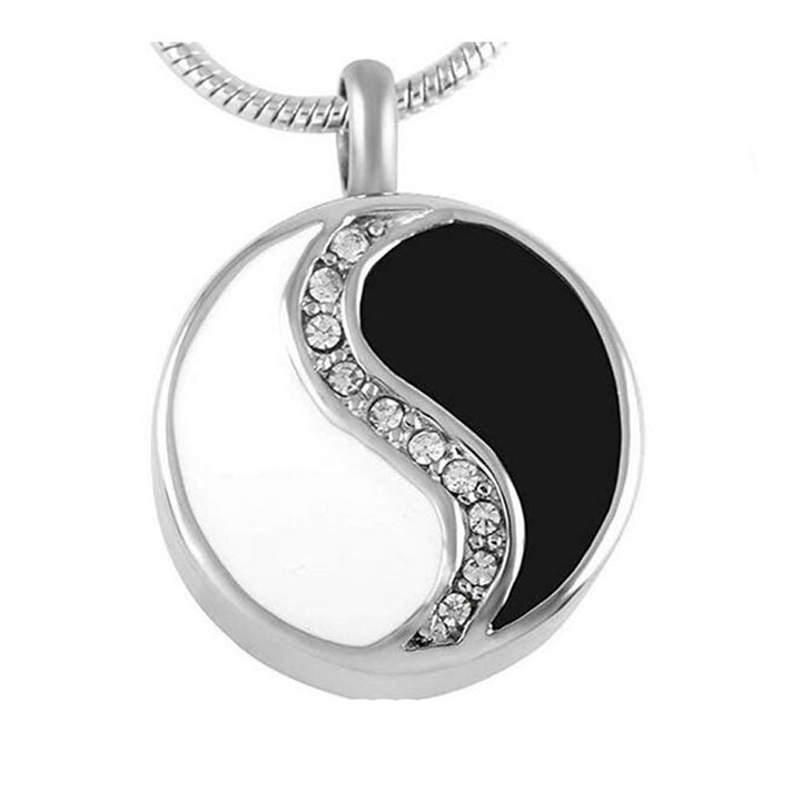Naszyjnik z Buddha Stones Yin Yang ze stali tytanowej z wisiorkiem Harmony - image 4