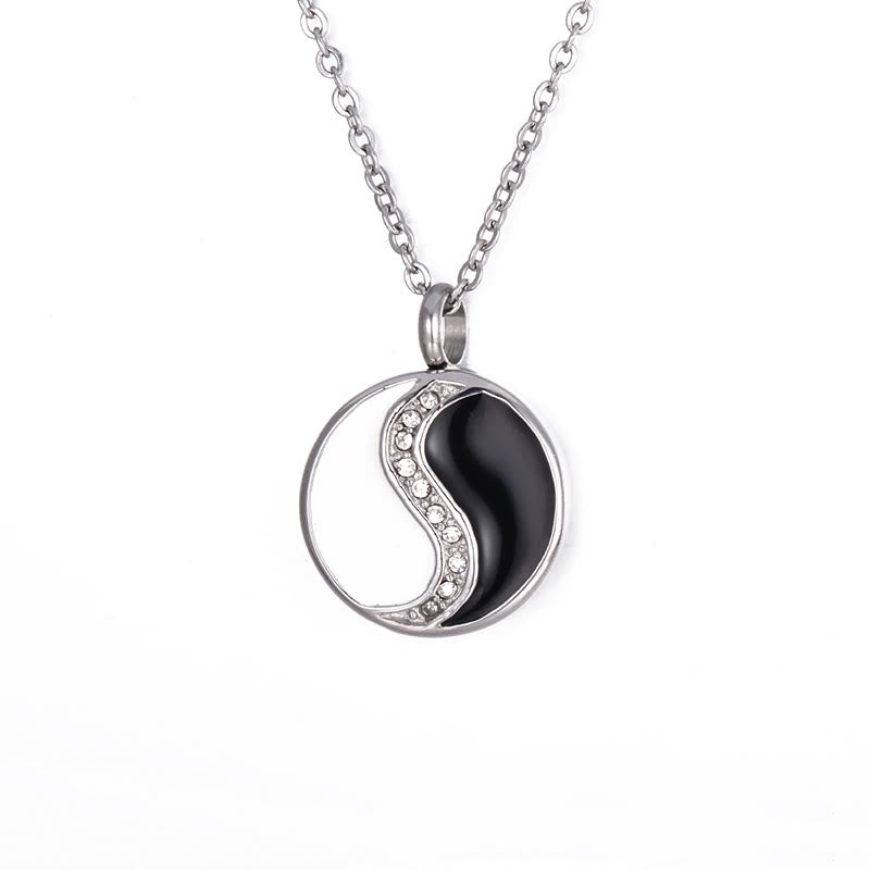 Naszyjnik z Buddha Stones Yin Yang ze stali tytanowej z wisiorkiem Harmony - image 2