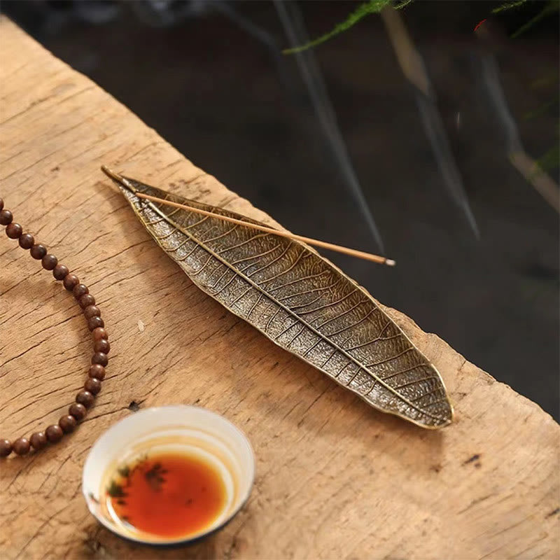 Buddha Stones Stop Orientalny Liść Uzdrawiający Kadzidło Palnik Dekoracja - image 2