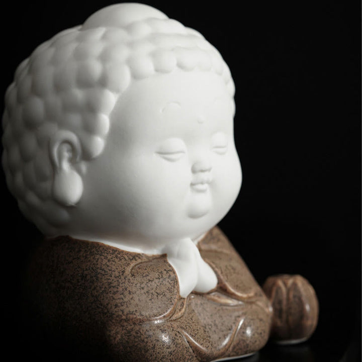 Buddha Stones Budda Siedzący Stojący Leżący Ceramiczny Uzdrawiający Kadzielnica Dekoracja Biurka